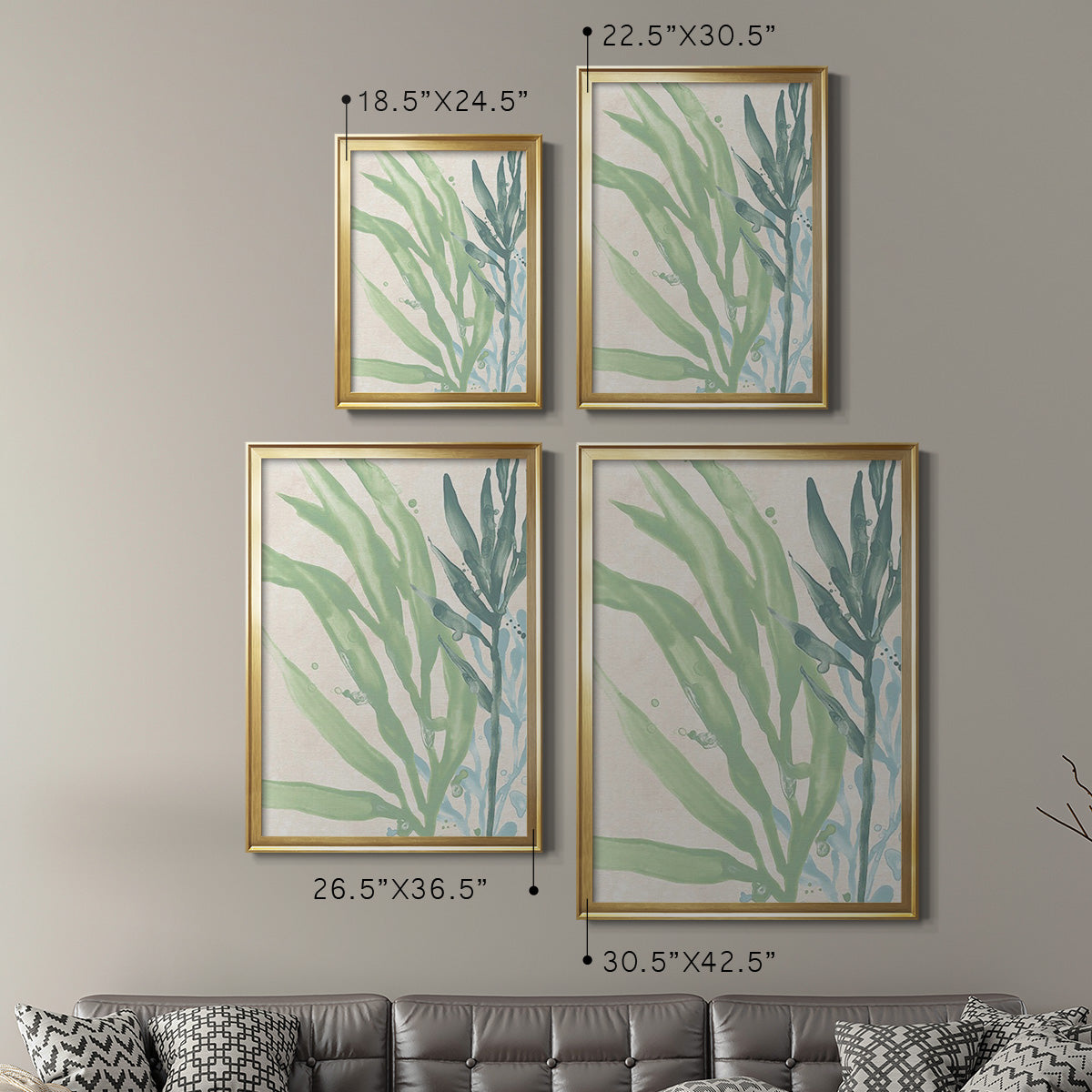 Swaying Seagrass IV - Modern Framed Canvas Print