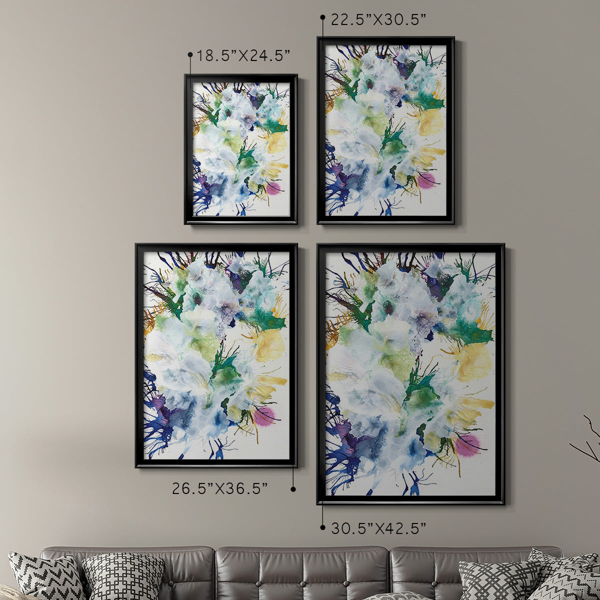 Like An Iris II - Modern Framed Canvas Print