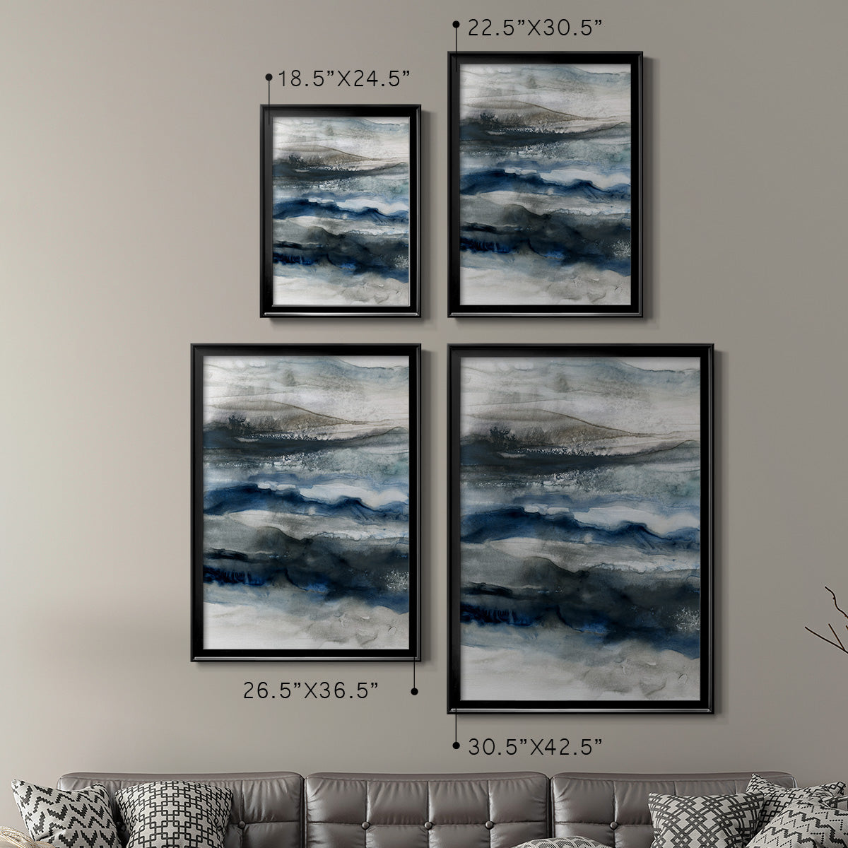 Ocean Depths - Modern Framed Canvas Print