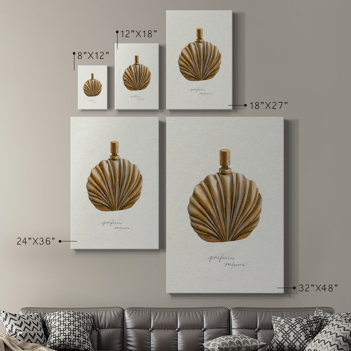 Gilded Toiletries II - Canvas Art Print