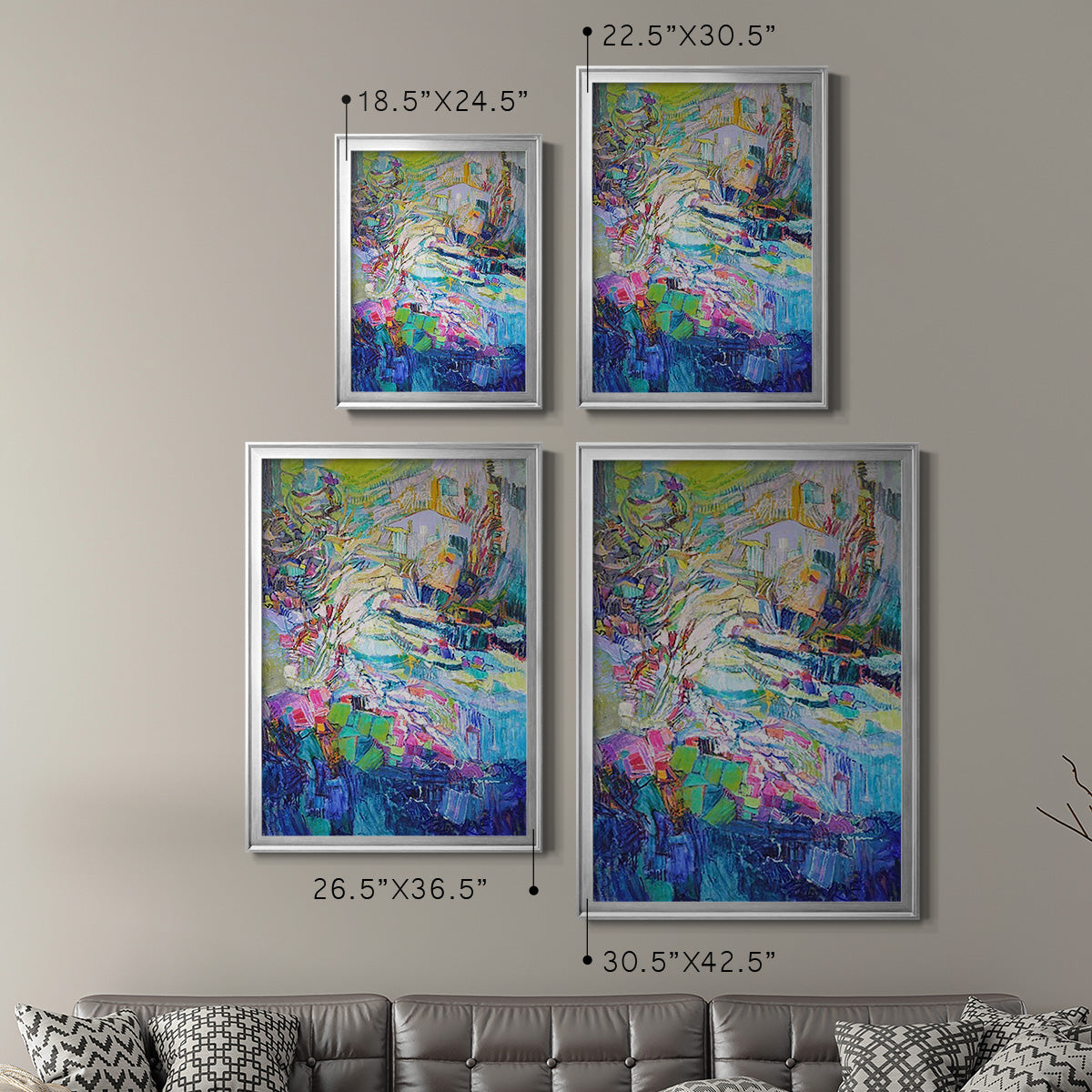 Gathering up the Goddess III - Modern Framed Canvas Print