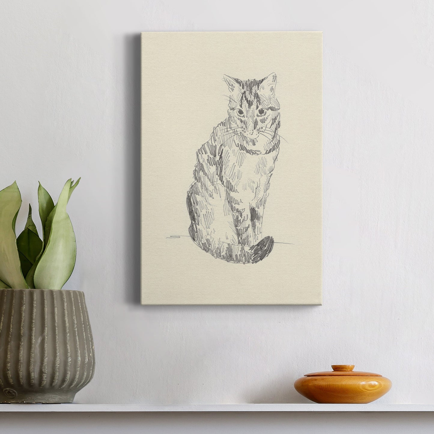 House Cat I Premium Gallery Wrapped Canvas - Ready to Hang