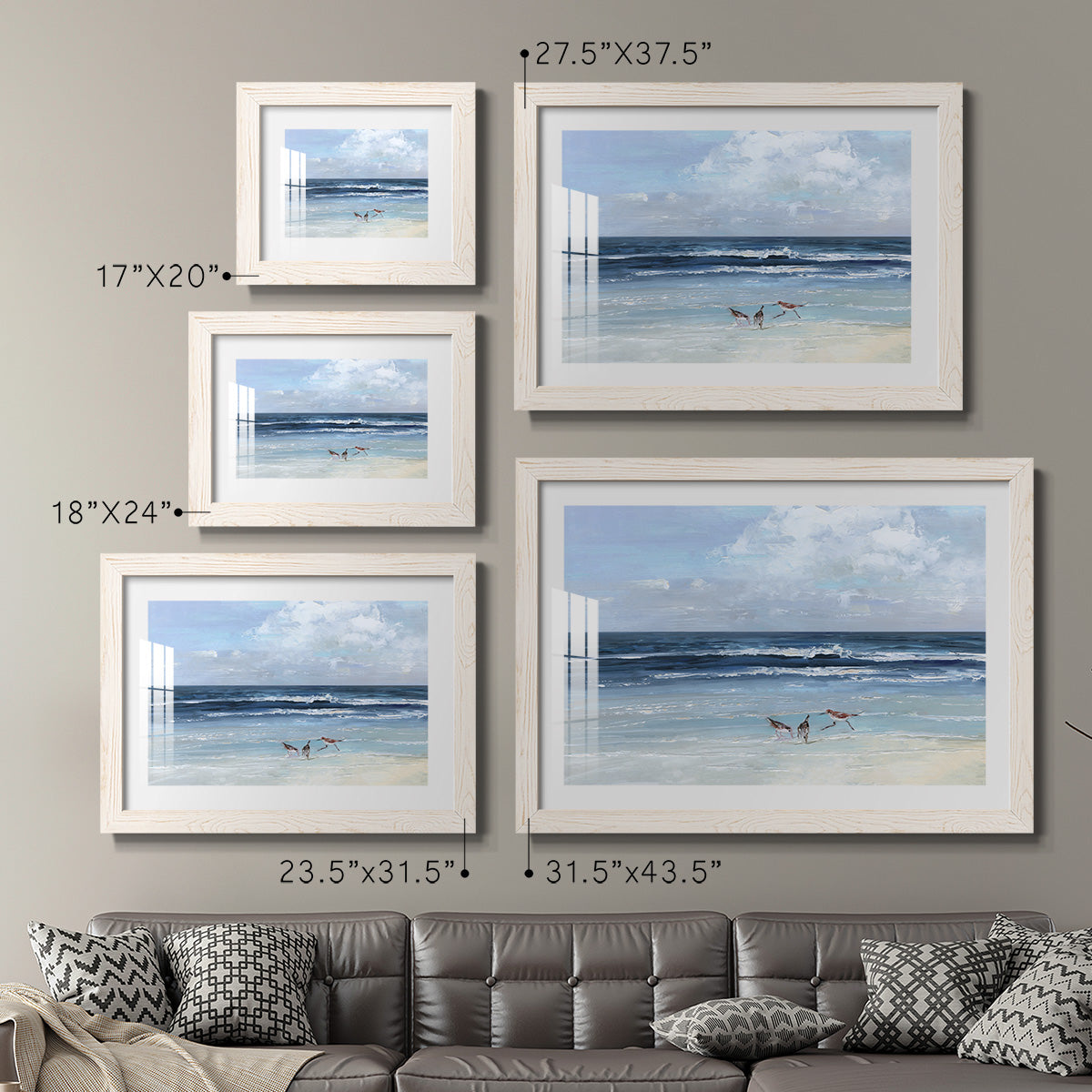 Beach Trio - Barnwood Framed Art Print