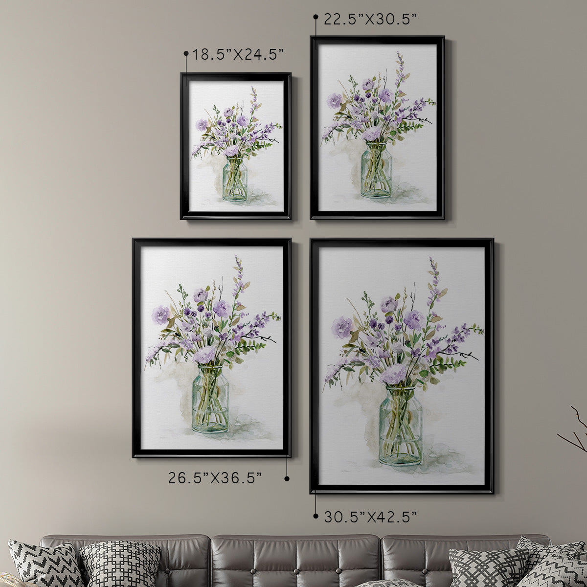 Purple Passion I - Modern Framed Canvas Print