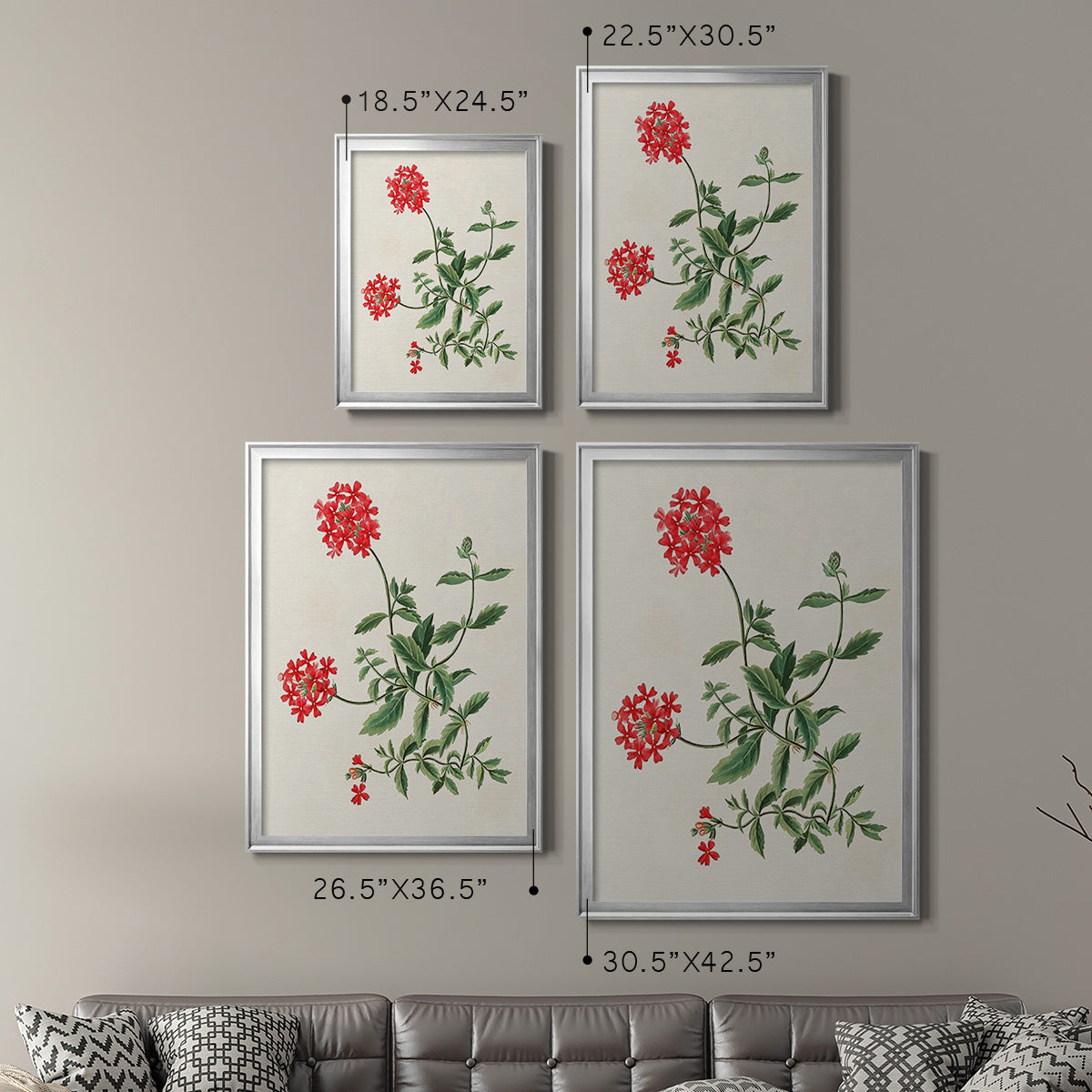 Flowers of the Seasons XI - Modern Framed Canvas Print