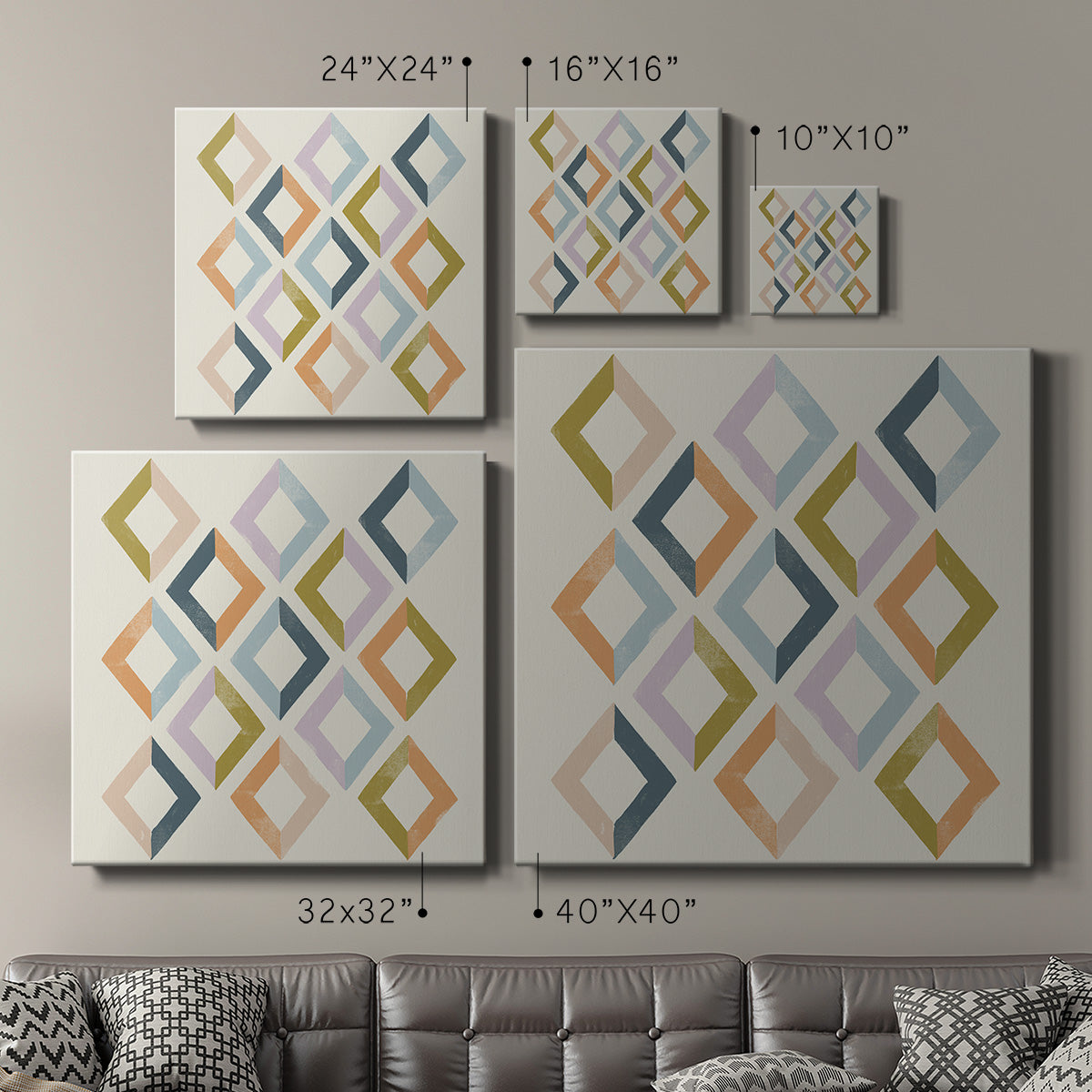 Deco Diagram III - Canvas Art Print