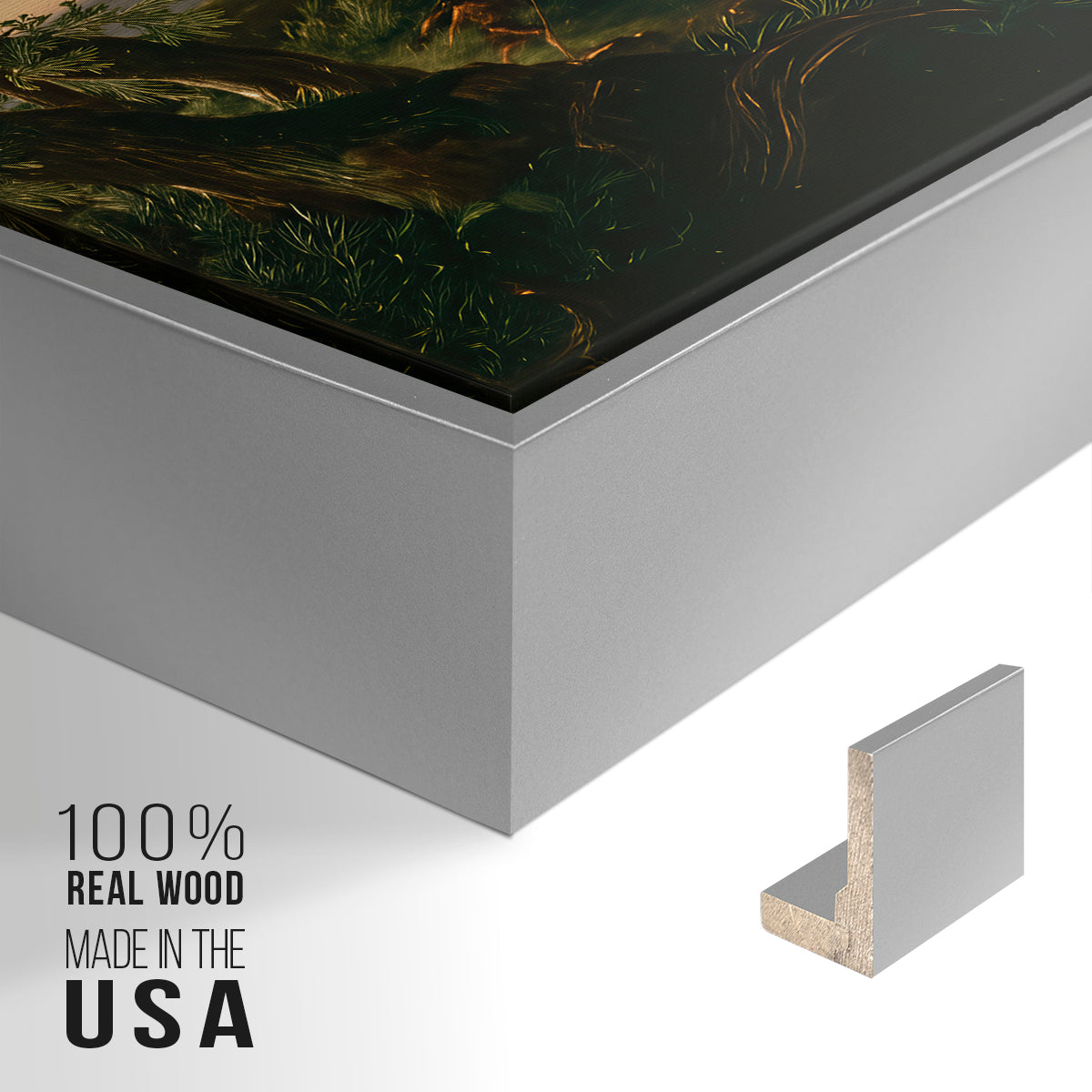 The Course of Empire: The Savage State, 1834 - Floater Framed Canvas Print