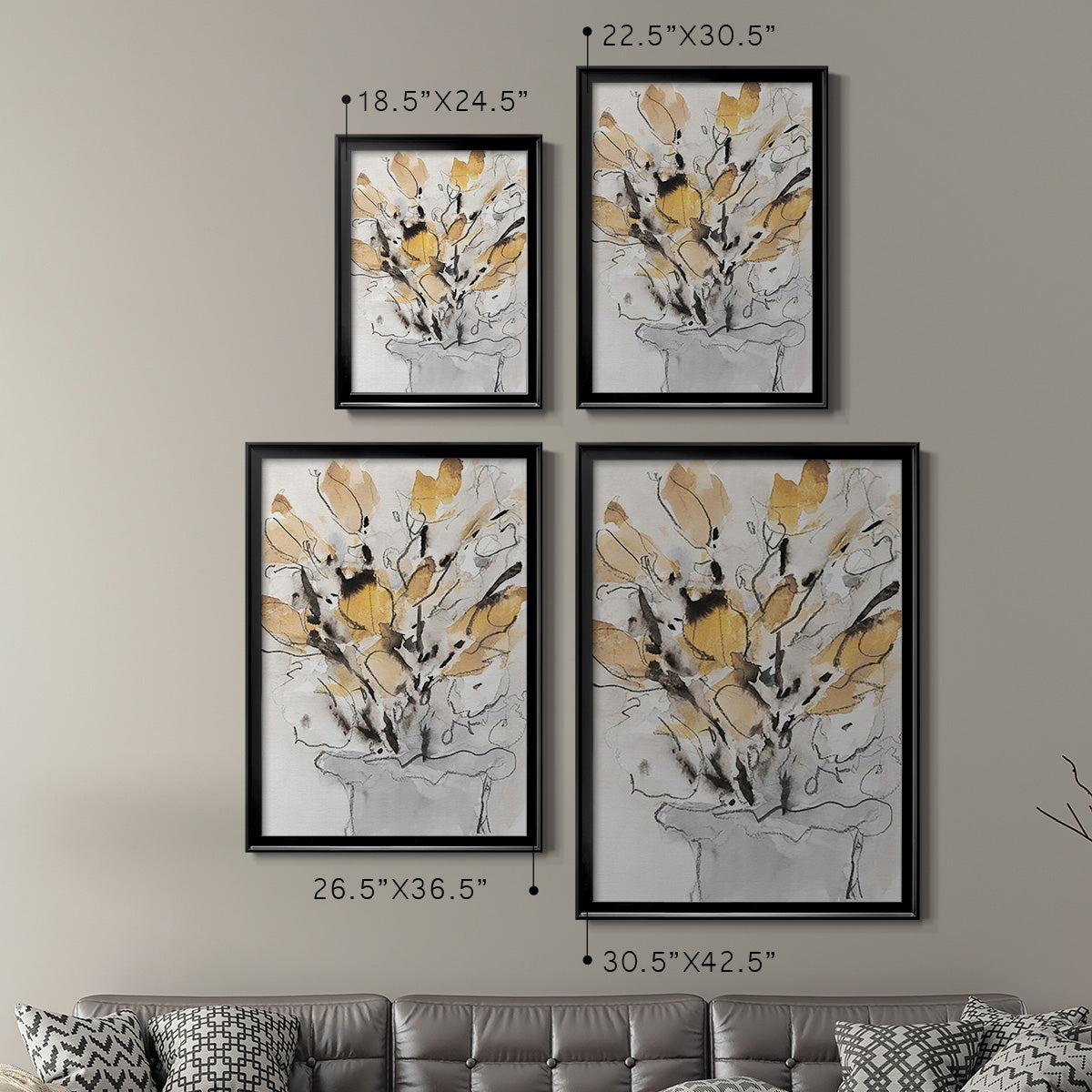 Seasonal Gatherings II - Modern Framed Canvas Print