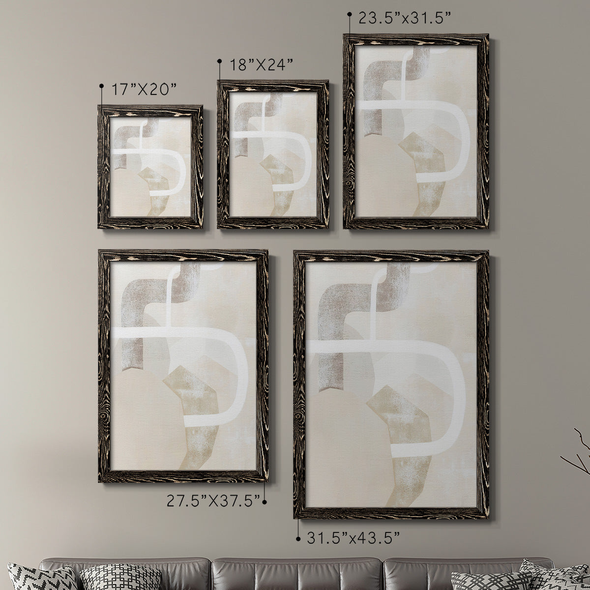 Quiet Affection I - Premium Framed Canvas 2 Piece Set - Ready to Hang