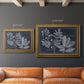 Foliage on Navy V Premium Framed Canvas- Ready to Hang