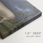Canvas art print of a single sheep standing in open pasture under soft sky, highlighting texture and gallery-wrapped edges