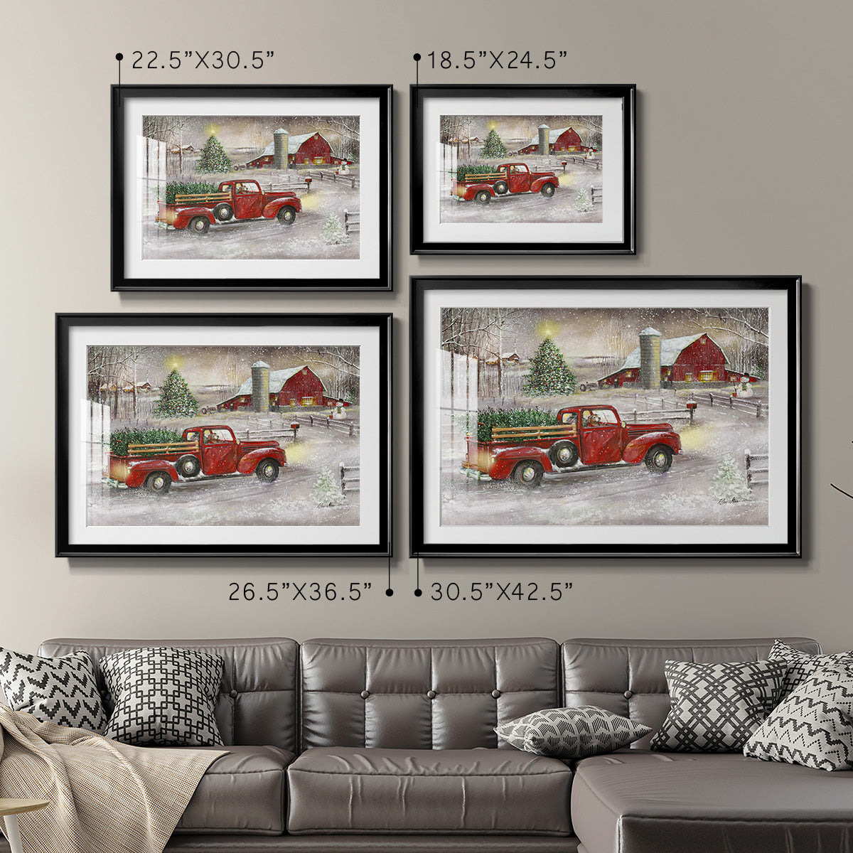 Making Christmas Memories - Modern Framed Art Print