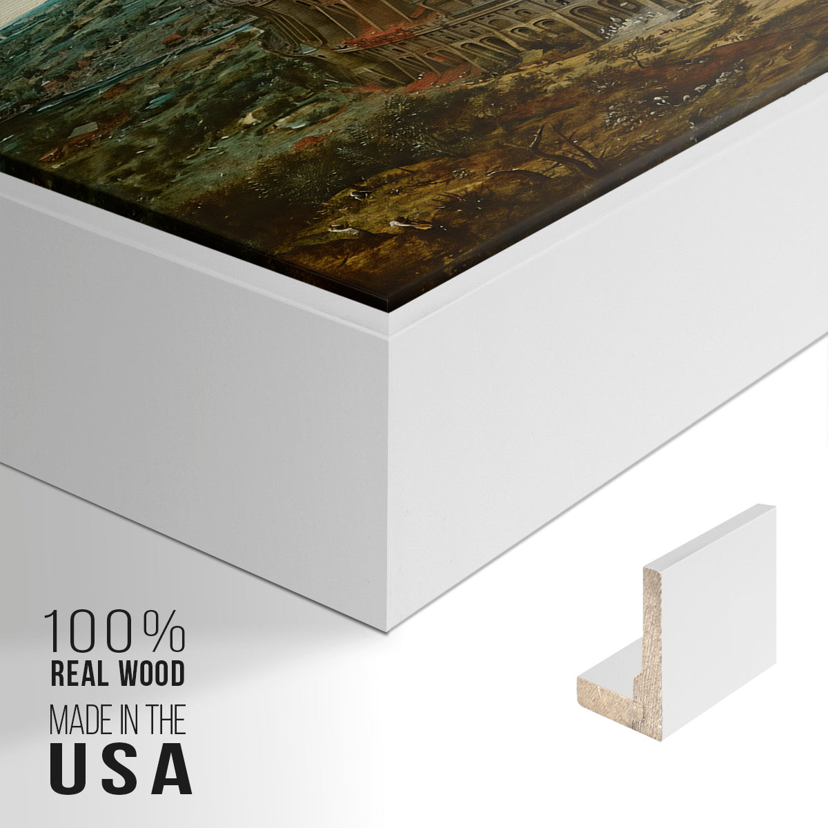 The Tower of Babel, c. 1568 - Floater Framed Canvas Print