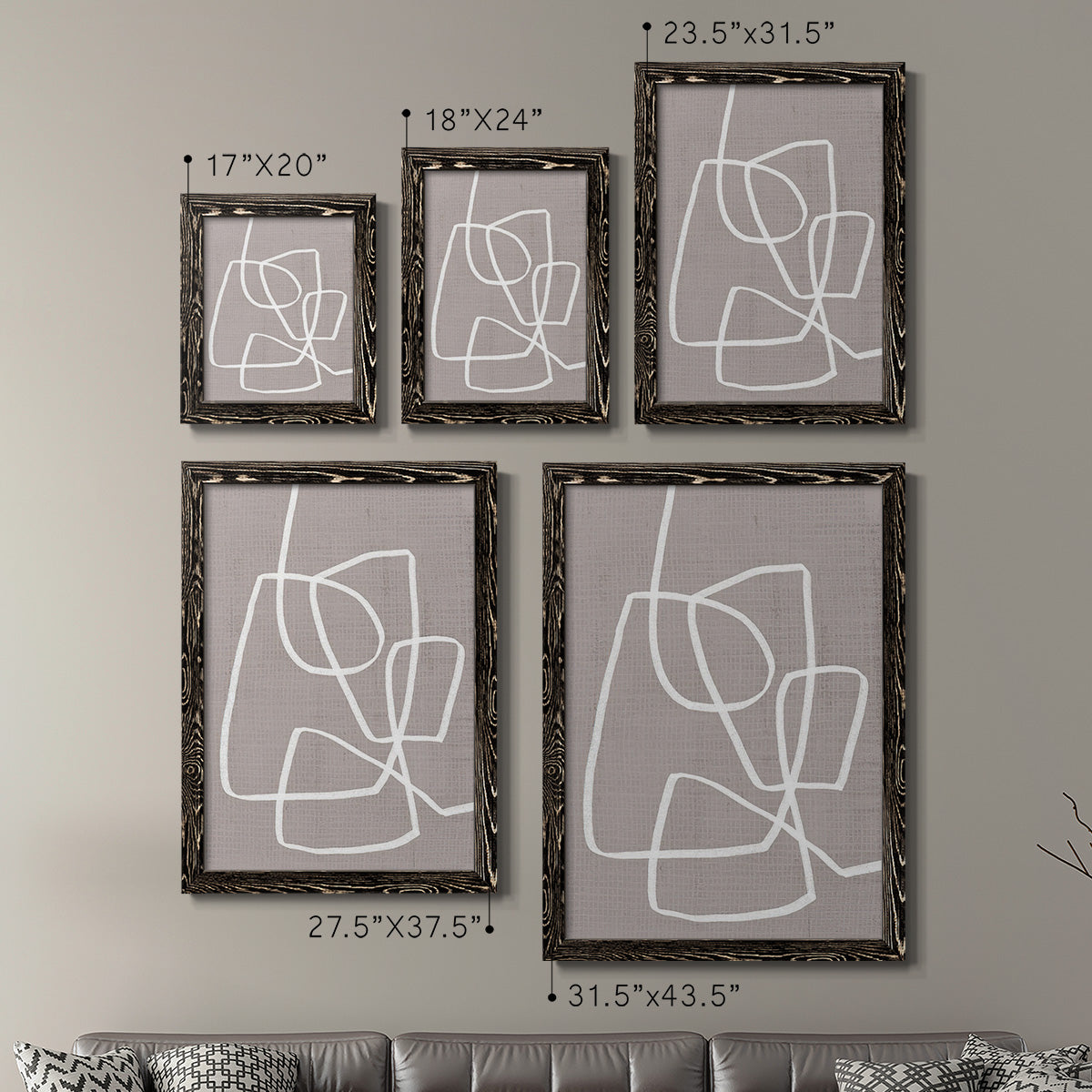 Linen Roundabout I - Premium Framed Canvas 2 Piece Set - Ready to Hang