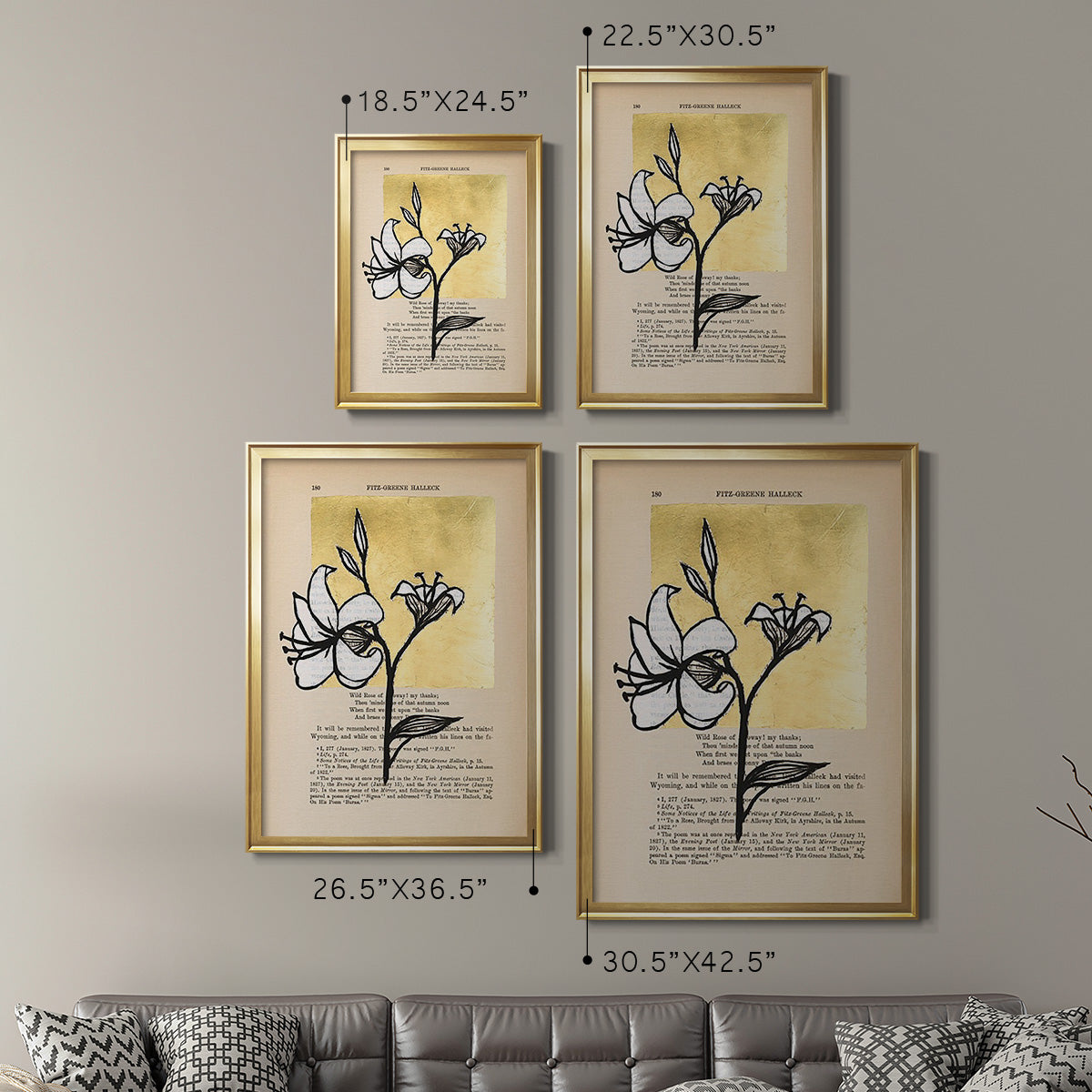 Floral Diary IV - Modern Framed Canvas Print