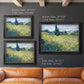 Green Wheat Field with Cypress - Ornate Framed Canvas Print