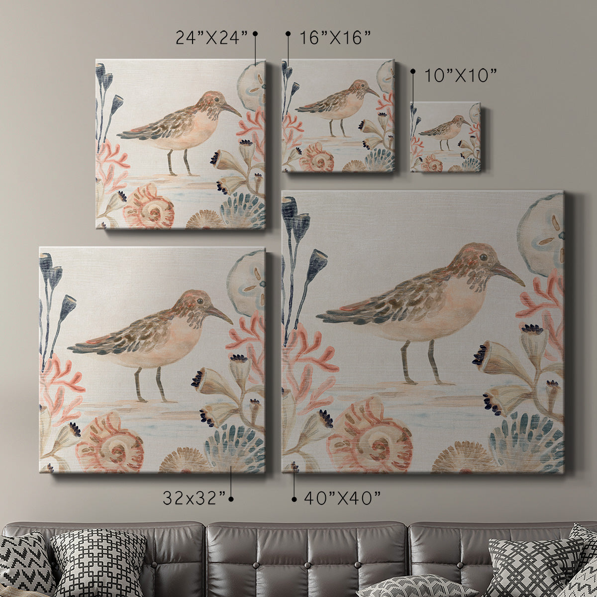 Shell Pipers III - Canvas Art Print