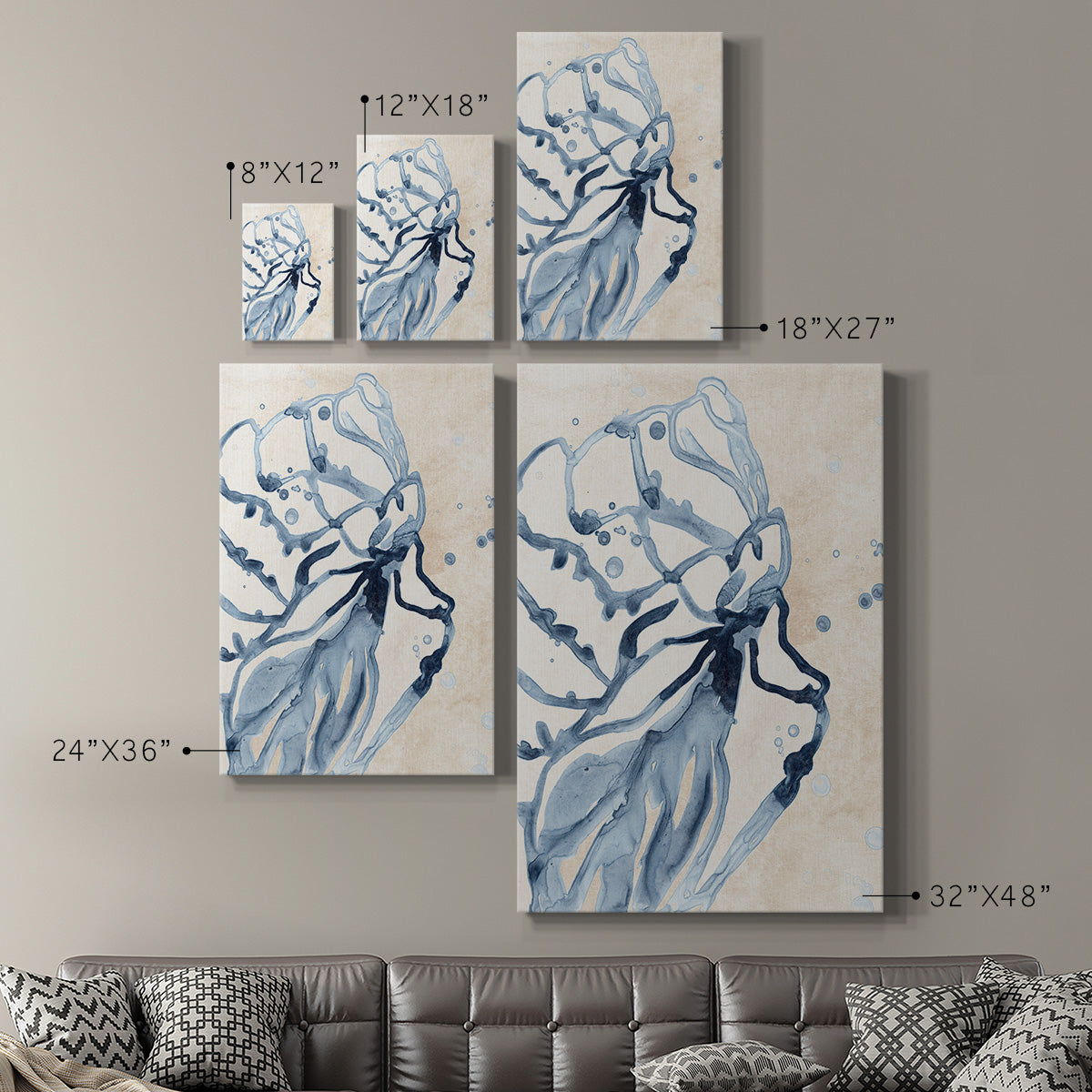 Water Shells I Premium Gallery Wrapped Canvas - Ready to Hang