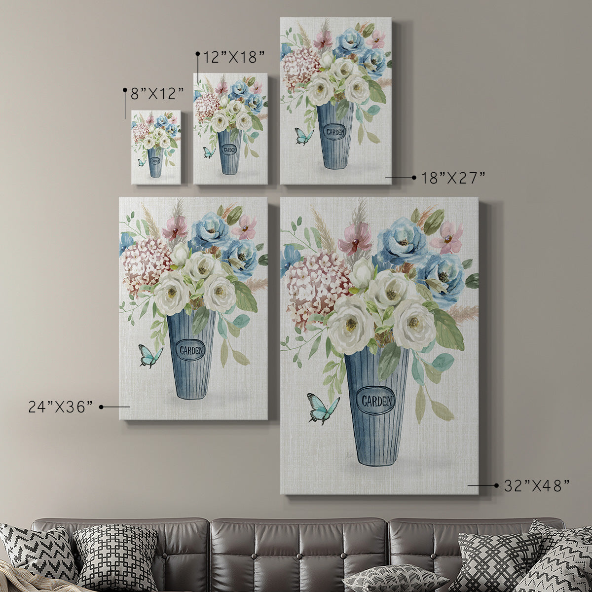 Garden Bouquet Premium Gallery Wrapped Canvas - Ready to Hang