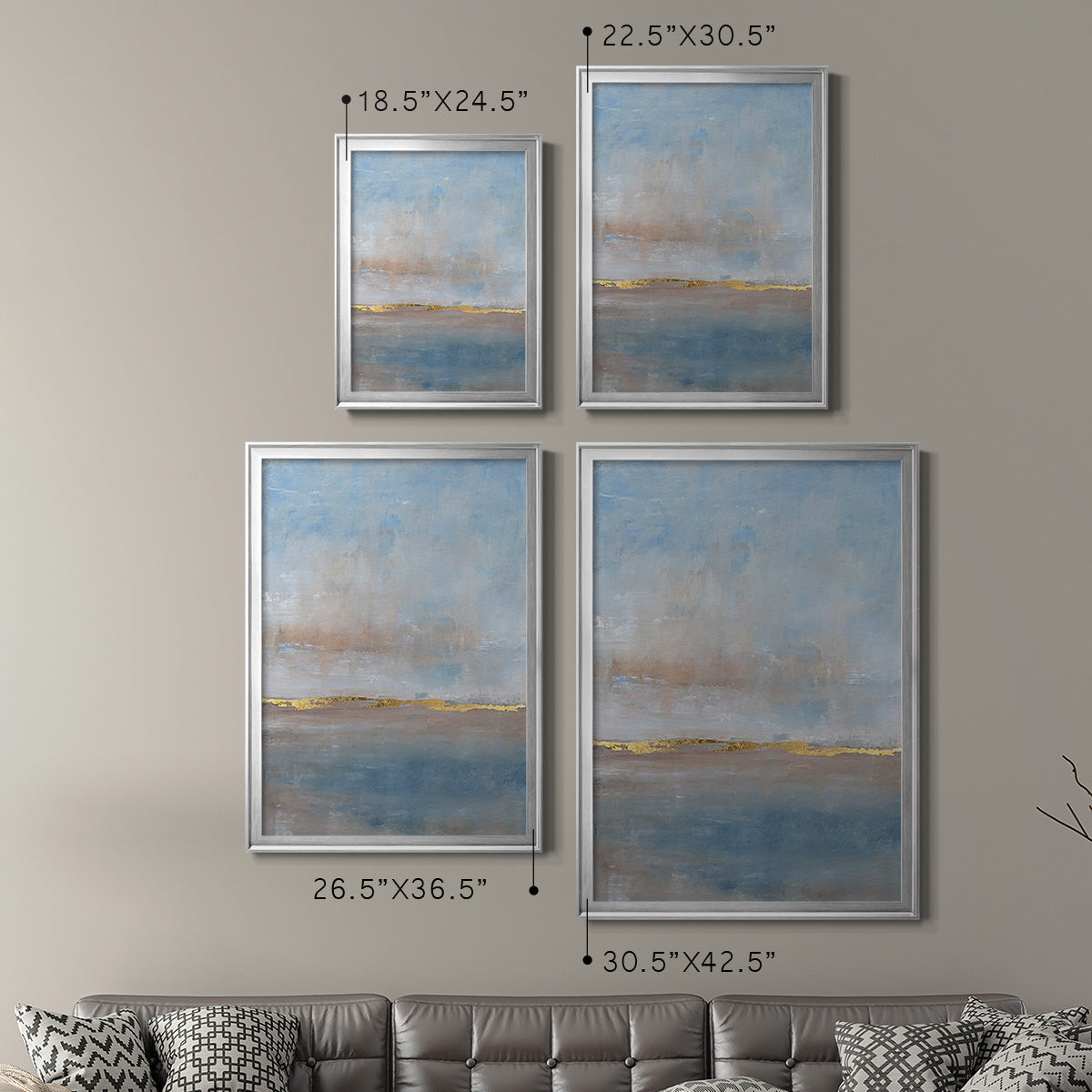 Visible Horizon II - Modern Framed Canvas Print