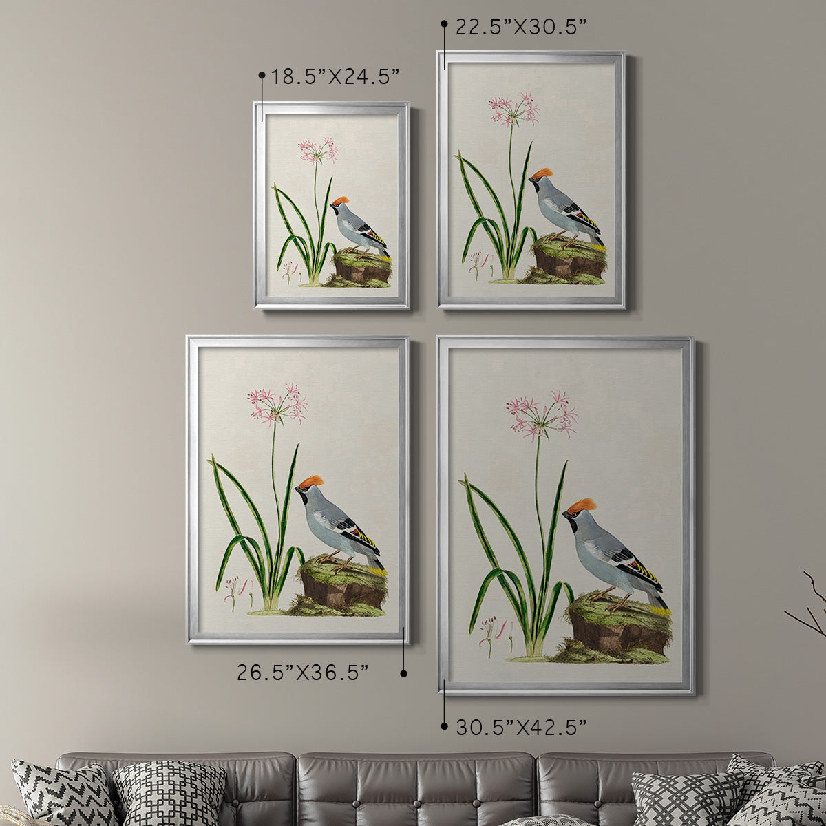 Bird in Habitat II - Modern Framed Canvas Print