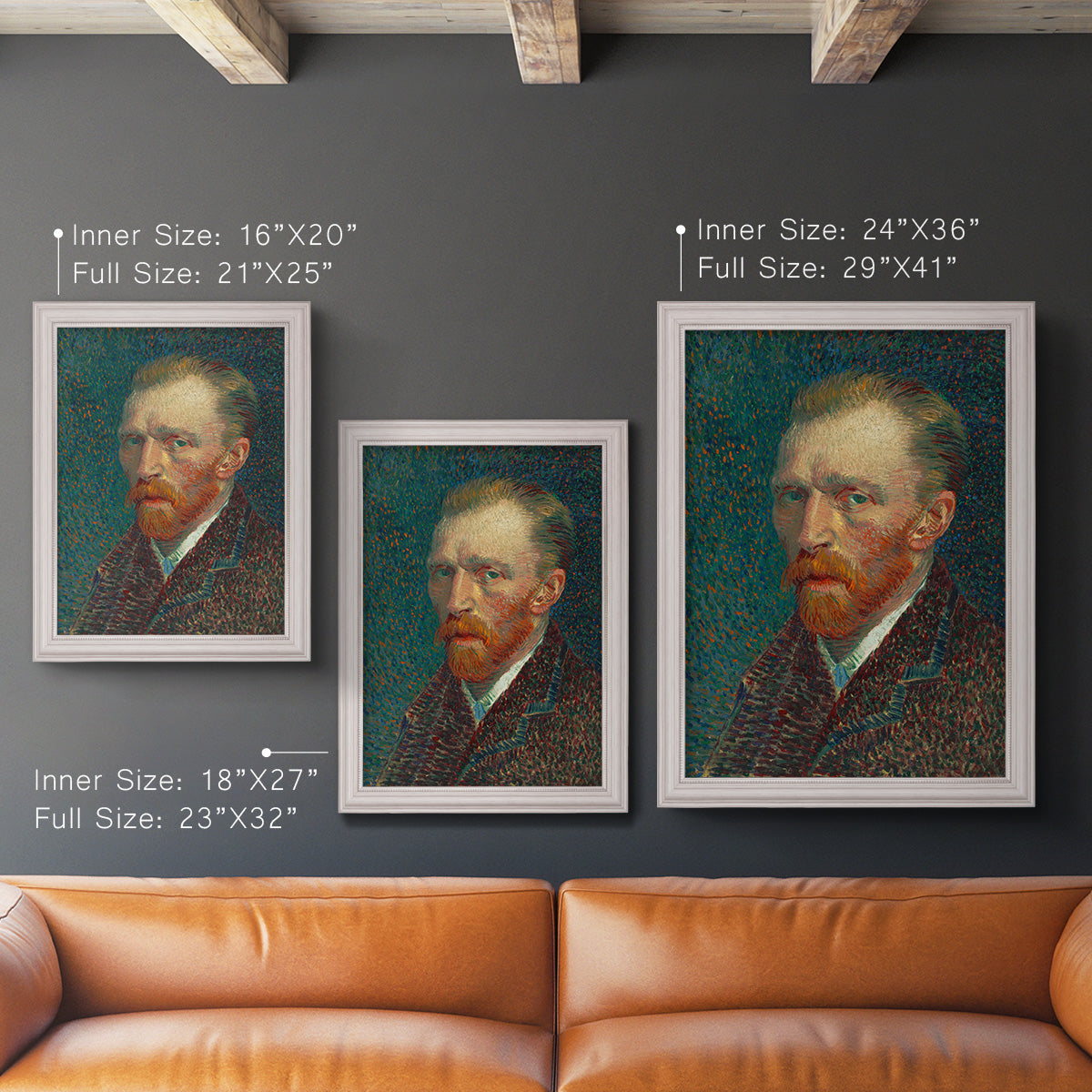 Self-Portrait, 1887 - Ornate Framed Canvas Print