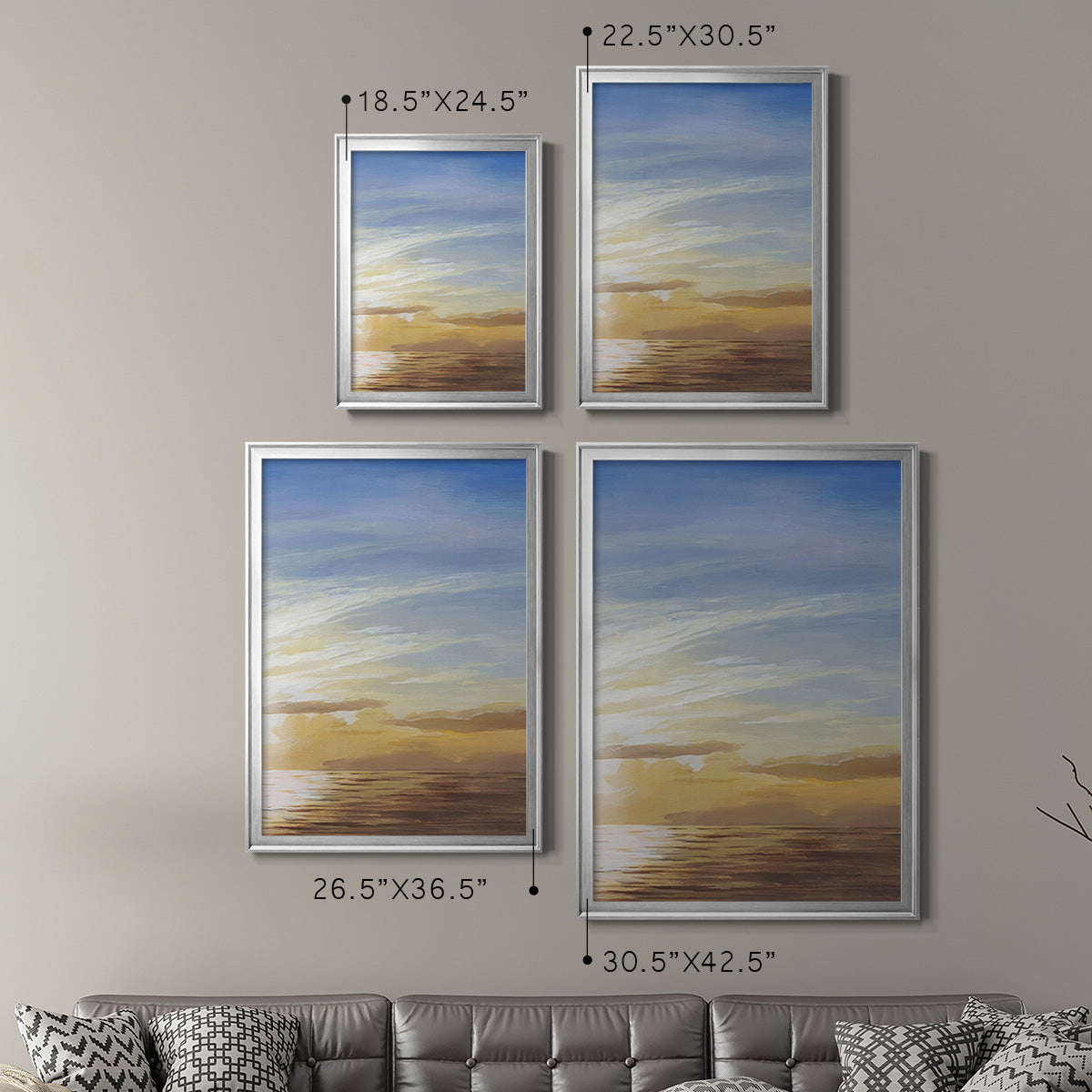 Luminous Waters II - Modern Framed Canvas Print