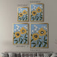 Woodblock Floral II - Modern Framed Canvas Print