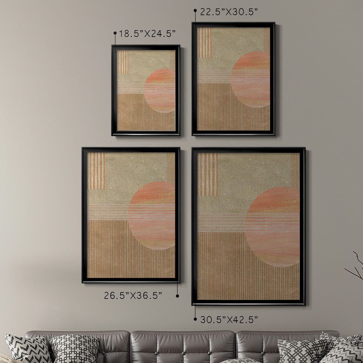 Adobe Sunrise II - Modern Framed Canvas Print