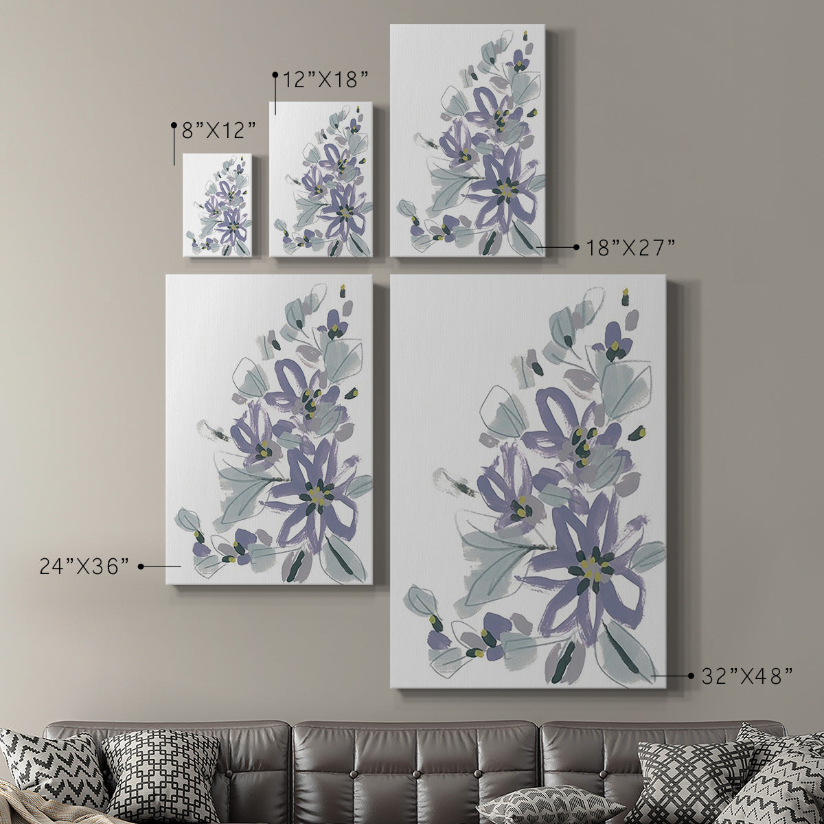 Periwinkle Patch IV - Canvas Art Print