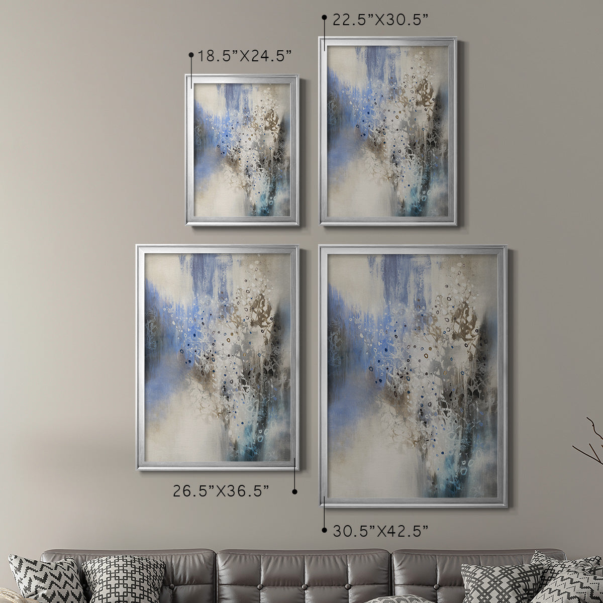 Glacier Stones - Modern Framed Canvas Print