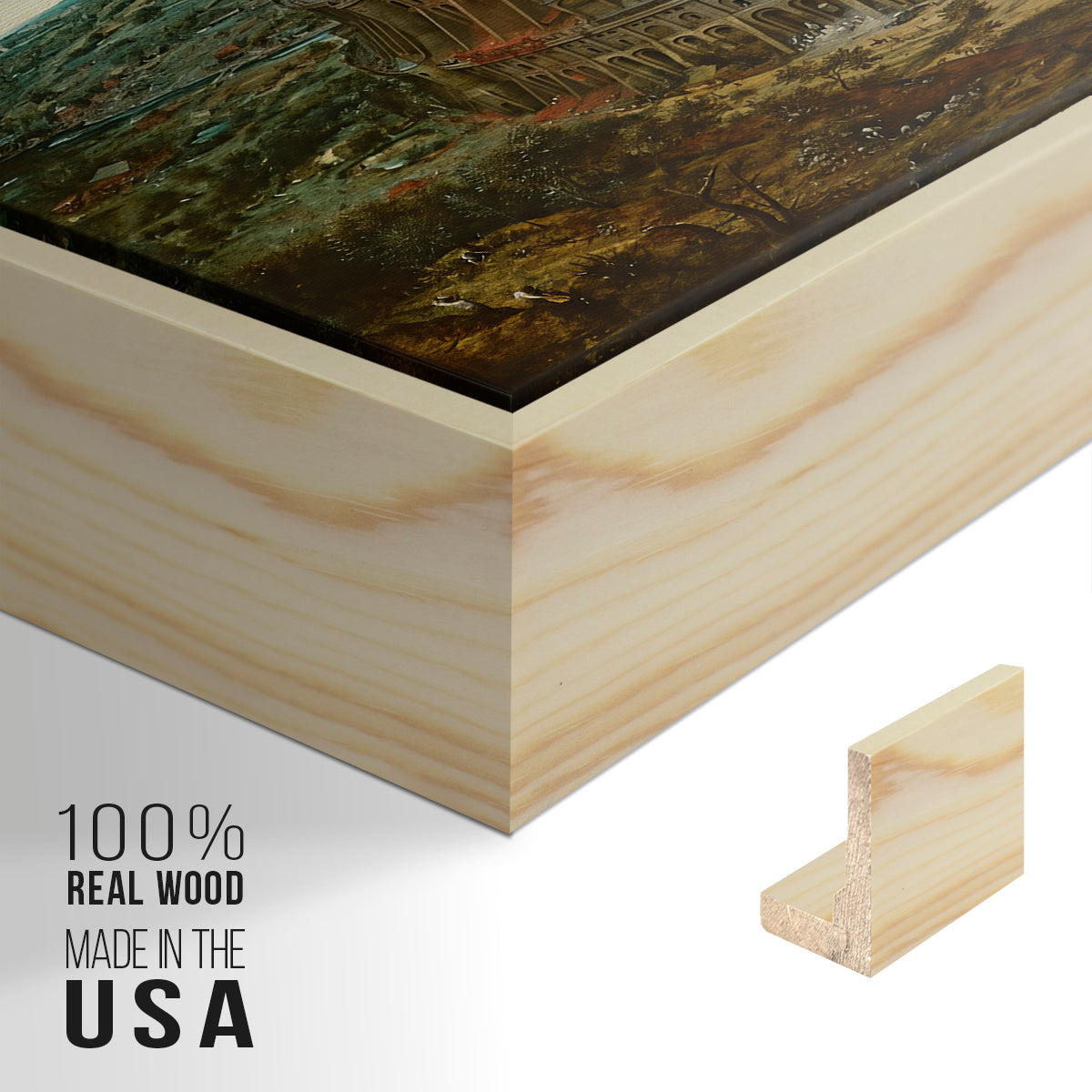 The Tower of Babel, c. 1568 - Floater Framed Canvas Print