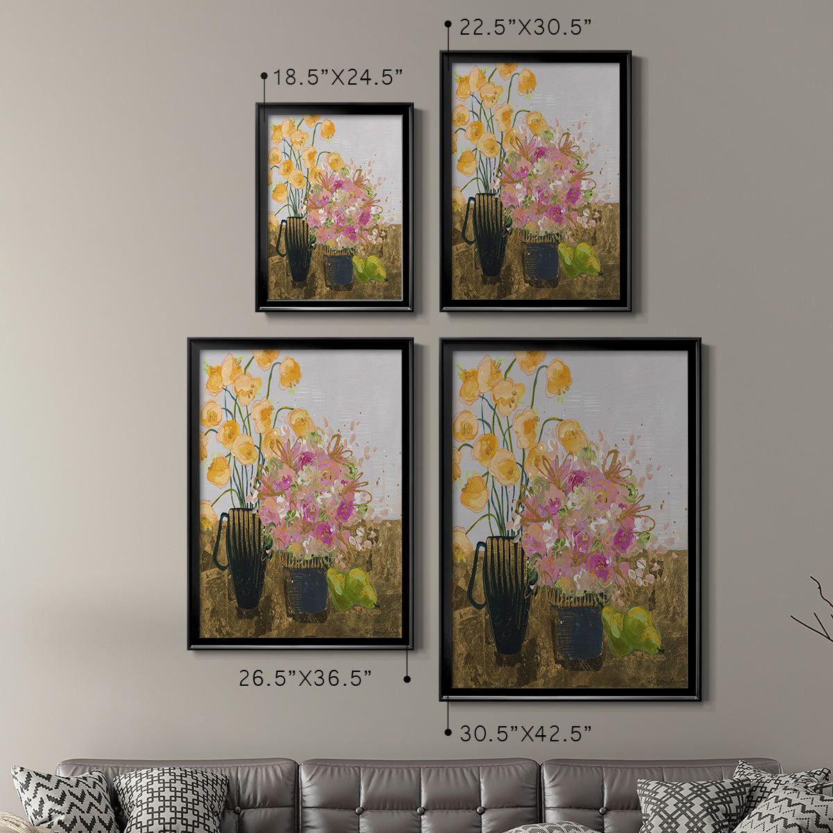 Not So Still Life - Modern Framed Canvas Print