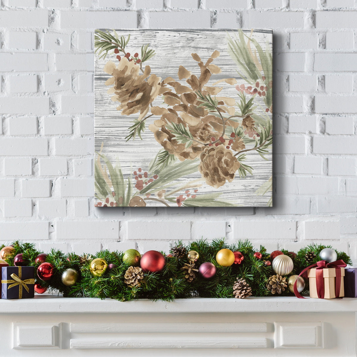 Pinecone Lodge III-Premium Gallery Wrapped Canvas - Ready to Hang