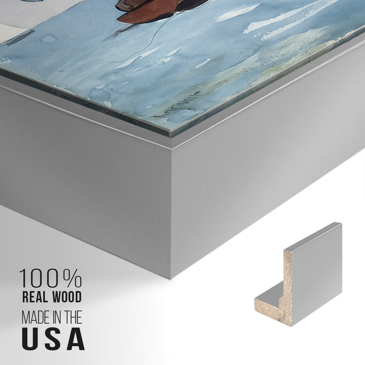 Taking on Wet Provisions, 1903 - Floater Framed Canvas Print