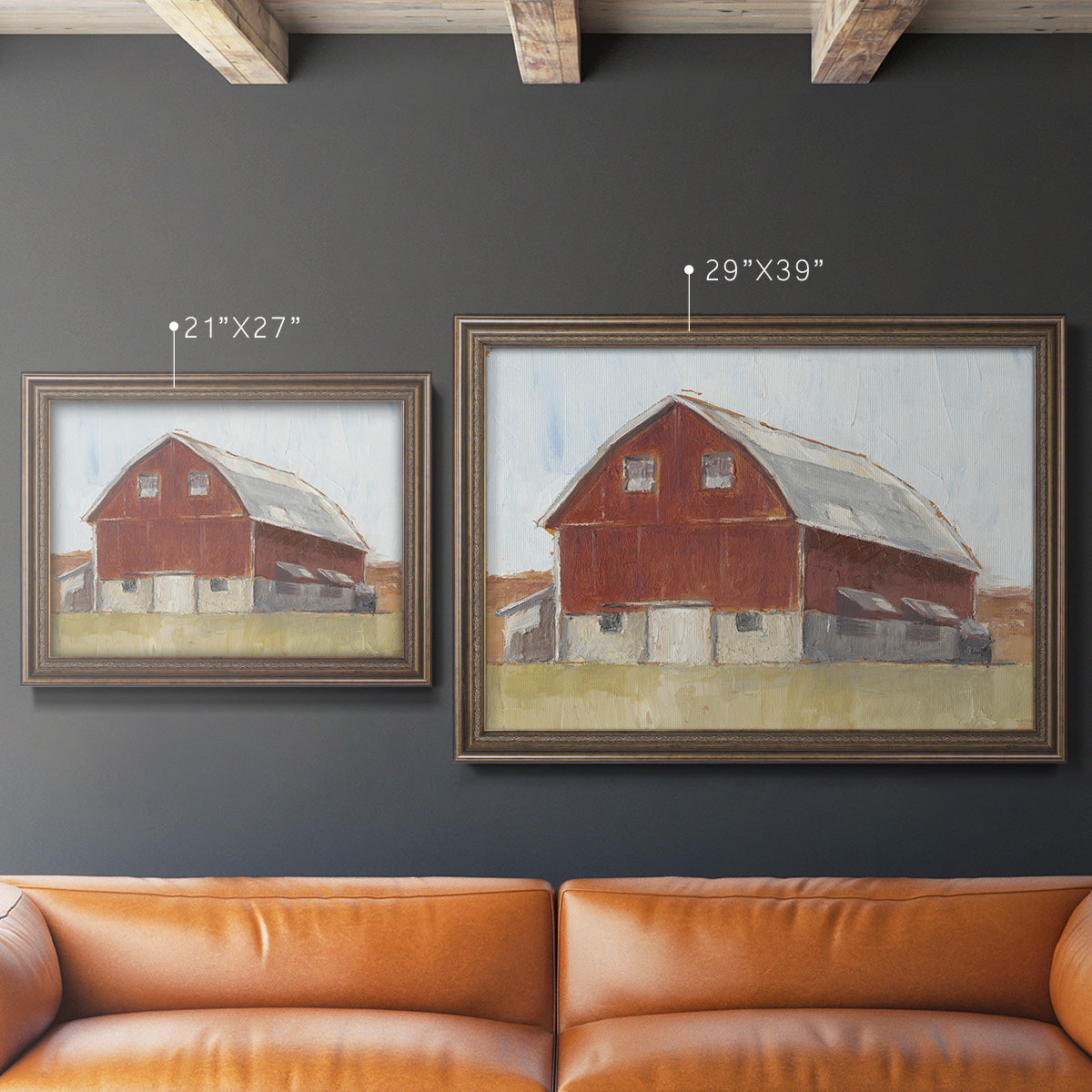 Rustic Red Barn II Premium Framed Canvas- Ready to Hang