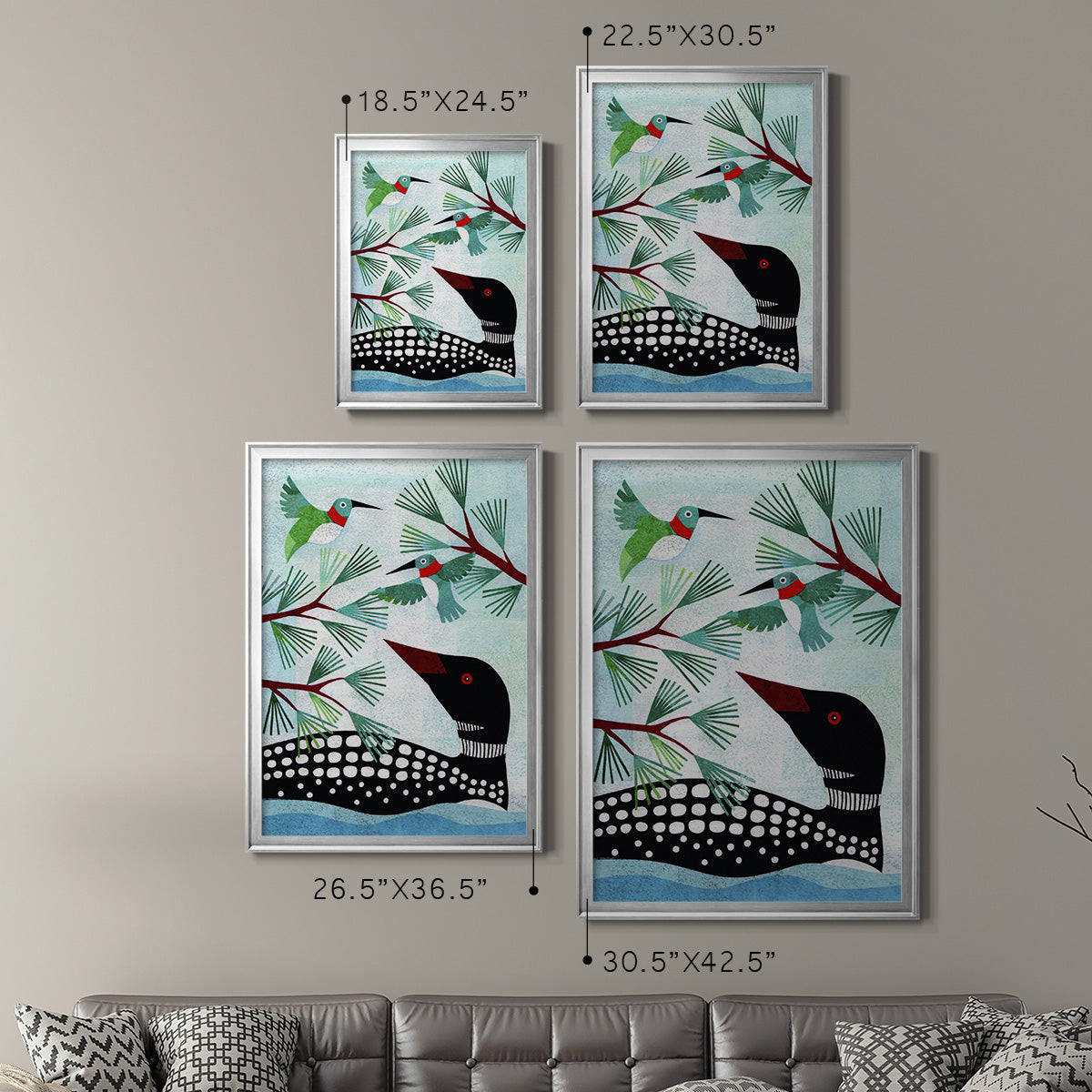 Forest Creatures IX - Modern Framed Canvas Print