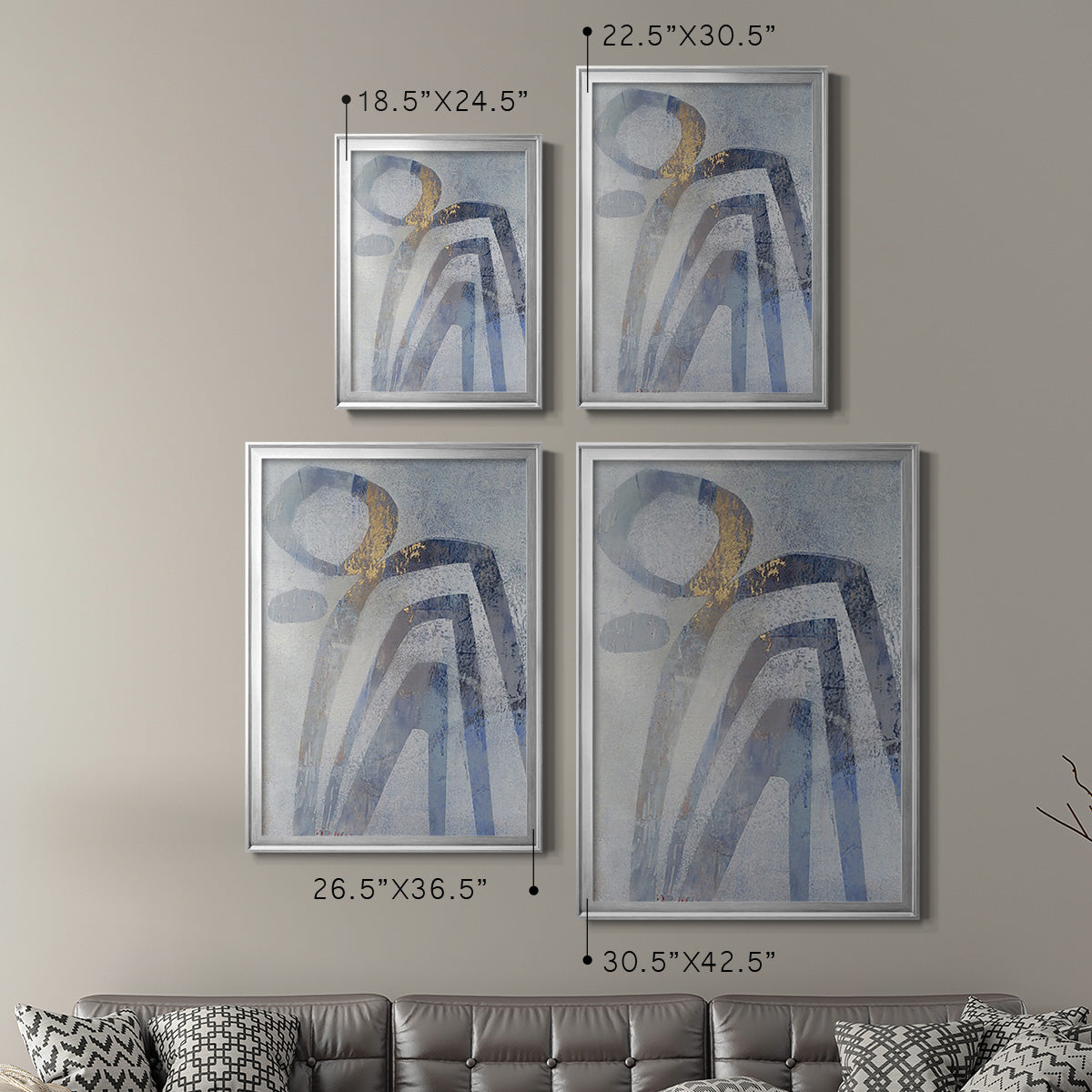 Linx IV - Modern Framed Canvas Print