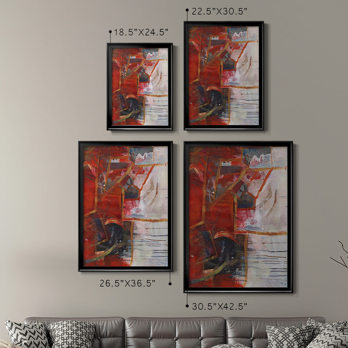 City Life IV - Modern Framed Canvas Print