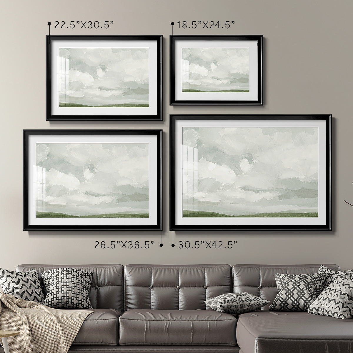 Gray Stone Sky IV Premium Framed Print - Ready to Hang