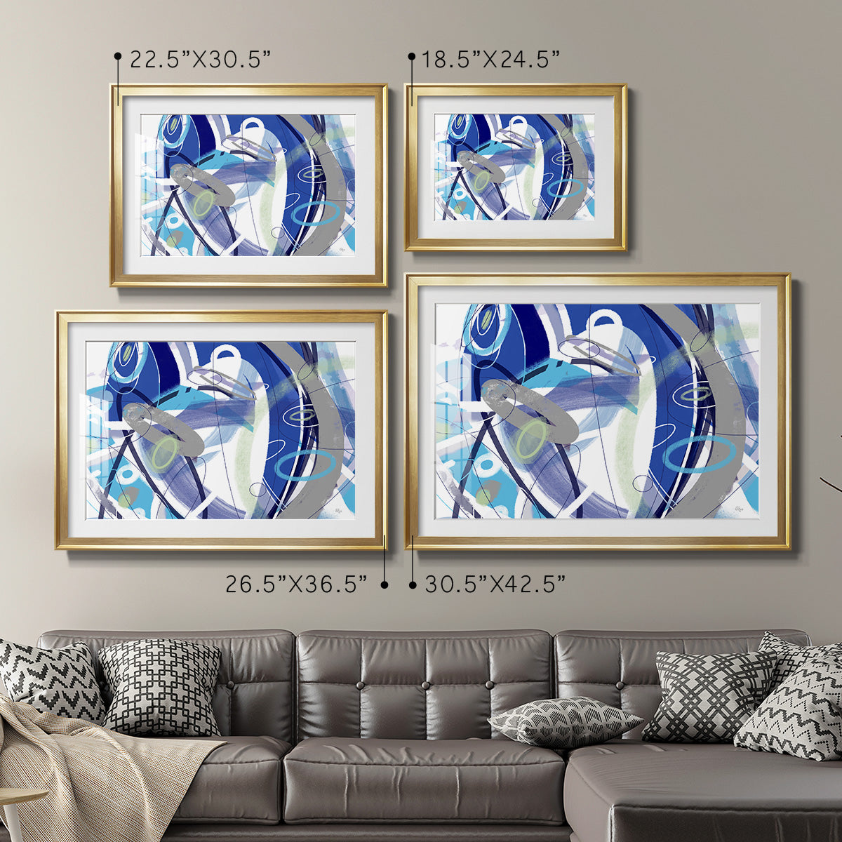 Blue Flow Premium Framed Print - Ready to Hang