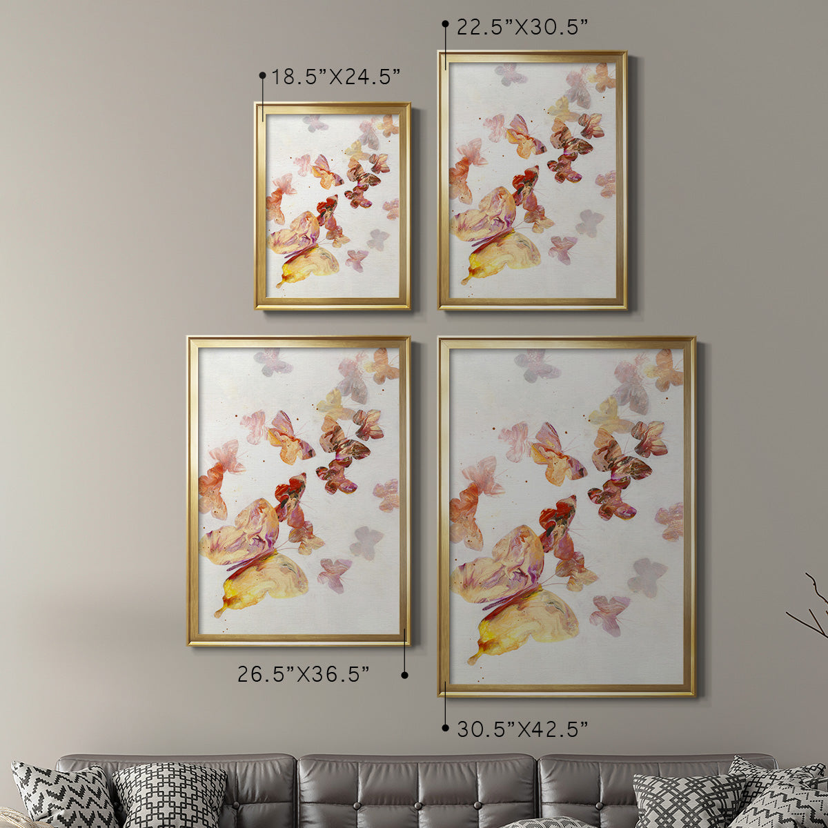 All A Flutter - Modern Framed Canvas Print