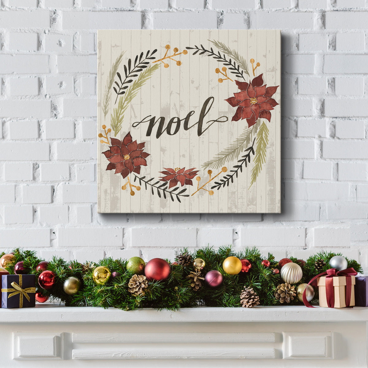 Rustic Christmas I-Premium Gallery Wrapped Canvas - Ready to Hang