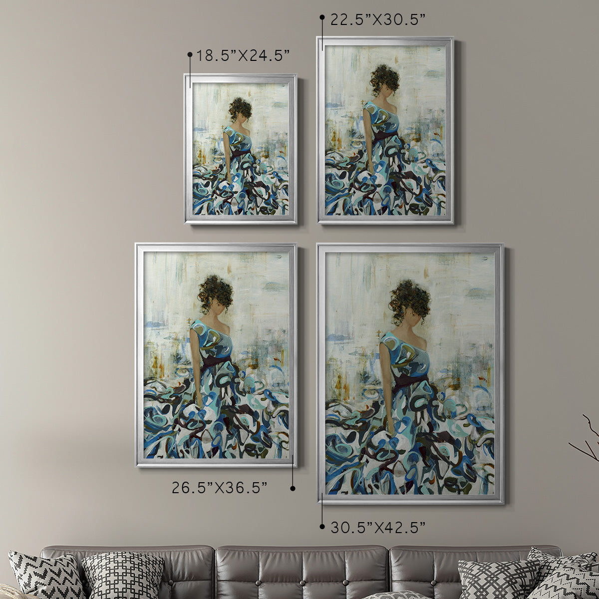 Fluid Beauty - Modern Framed Canvas Print