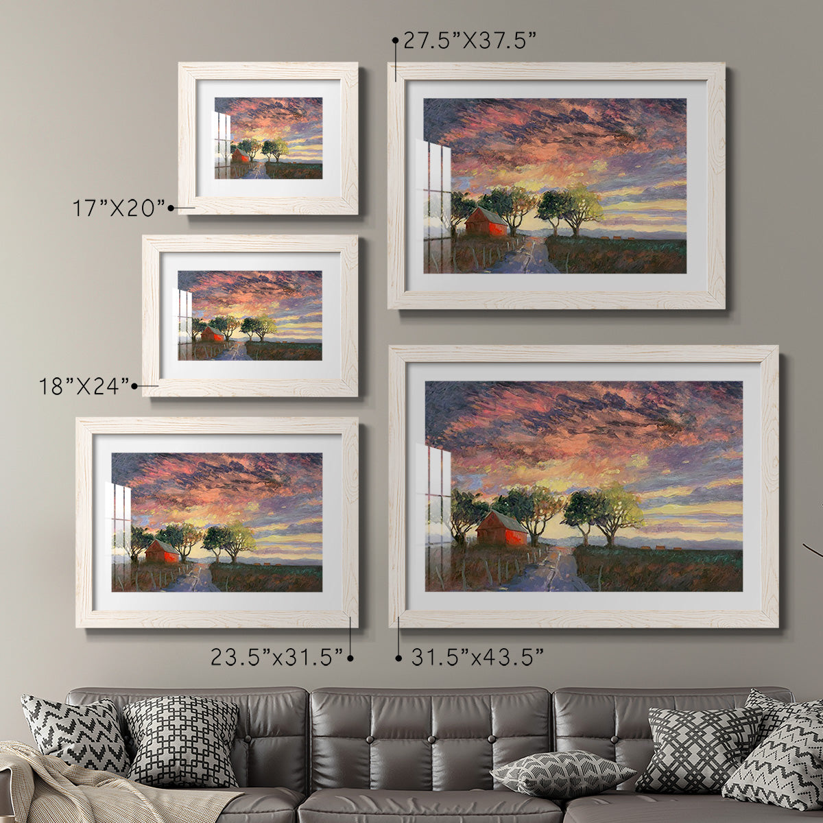 Fire in the Sky - Barnwood Framed Art Print