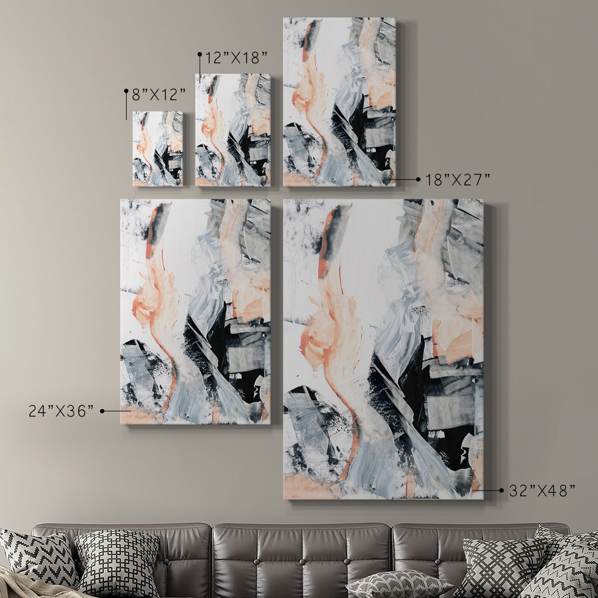 Blush Flame I Premium Gallery Wrapped Canvas - Ready to Hang