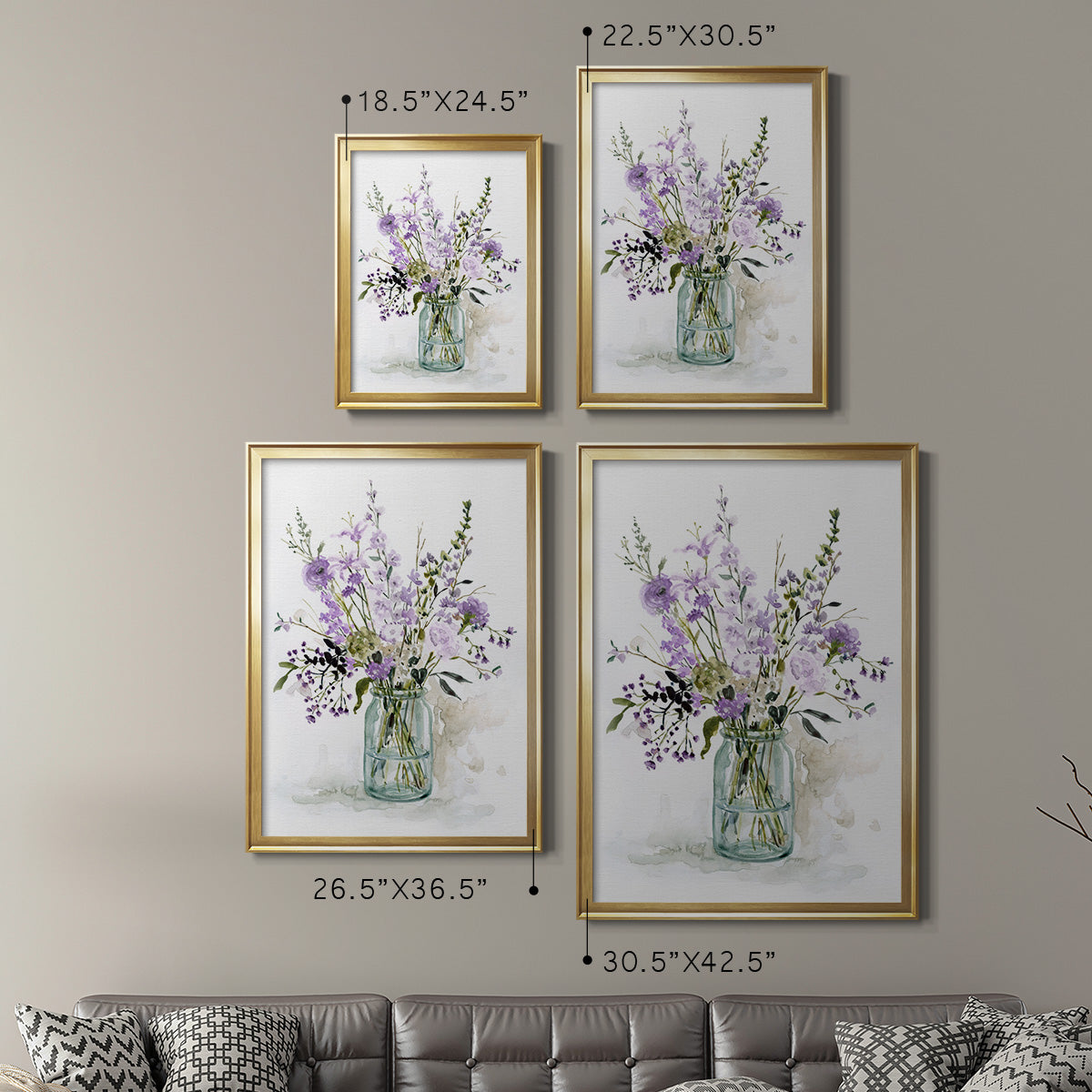 Purple Passion II - Modern Framed Canvas Print
