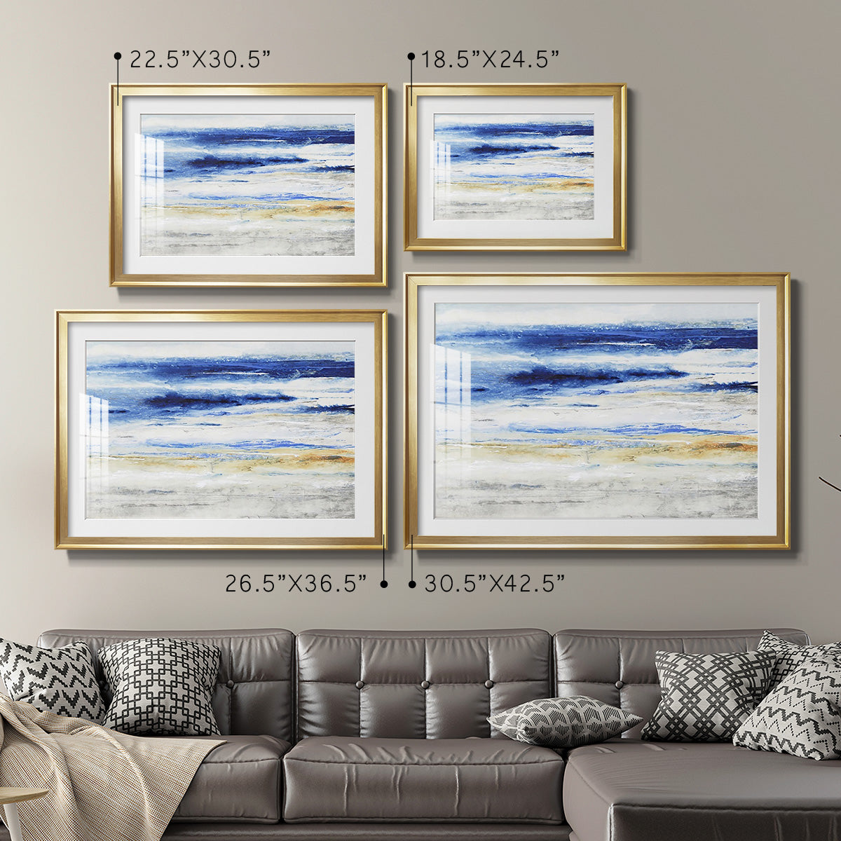 Choppy Seas I - Modern Framed Art Print