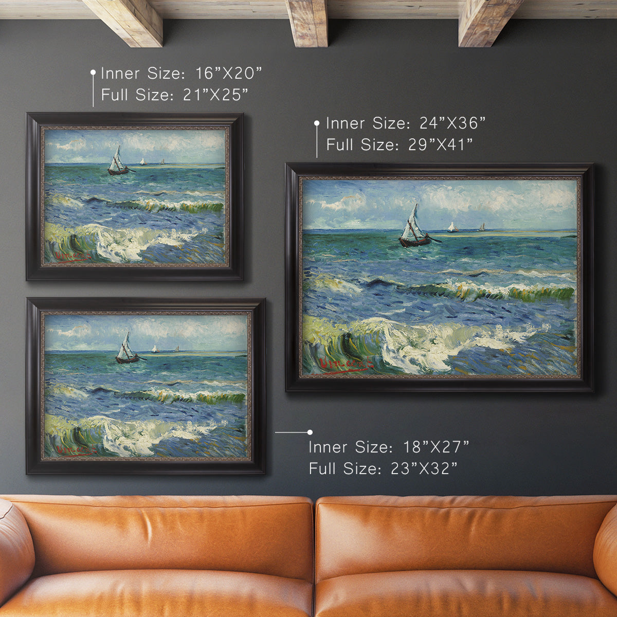 The Sea at Les Saintes - Ornate Framed Canvas Print