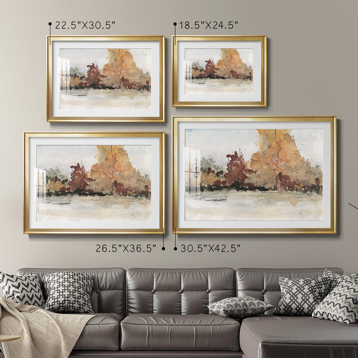 The Autumn View II - Modern Framed Art Print
